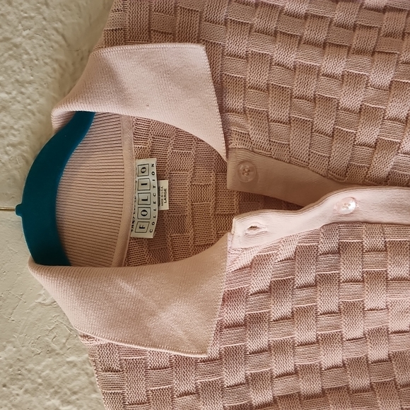 Folio Collection Women's Pale pink Knit Short sleeved Jacket - Picture 5 of 11